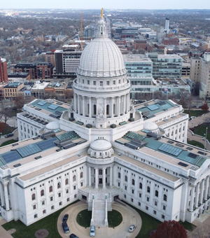 wisconsin state capitol aerial